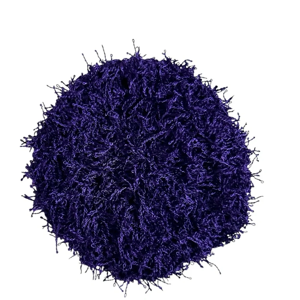 HAND CRAFTED Purple Crochet Polyester Reusable Kitchen Or Bath Scrubbing Pads
